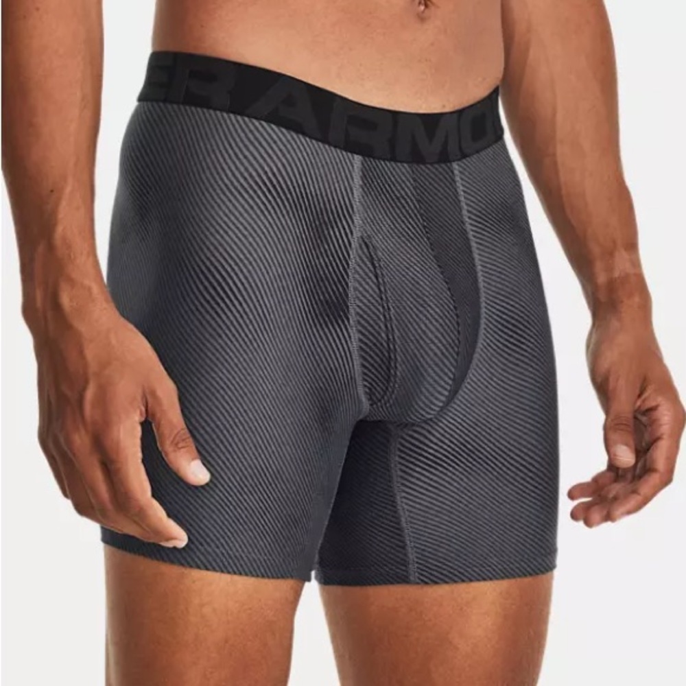 Under Armour - Men’s UA Tech 6” Boxerjock - Pitch Grey - Medium